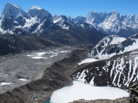 View from Gokyo-Ri - Glacier and Gokyo Lake